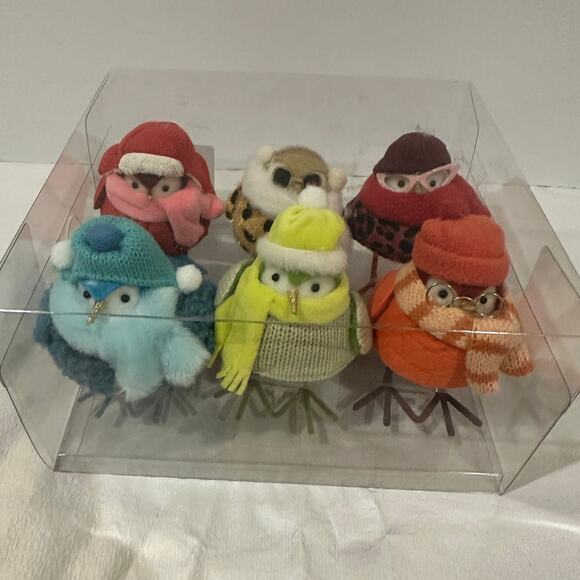 6pc Featherly Friends Fabric Bird Figurine Set - Wondershop™ 2023 - Picture 1 of 1